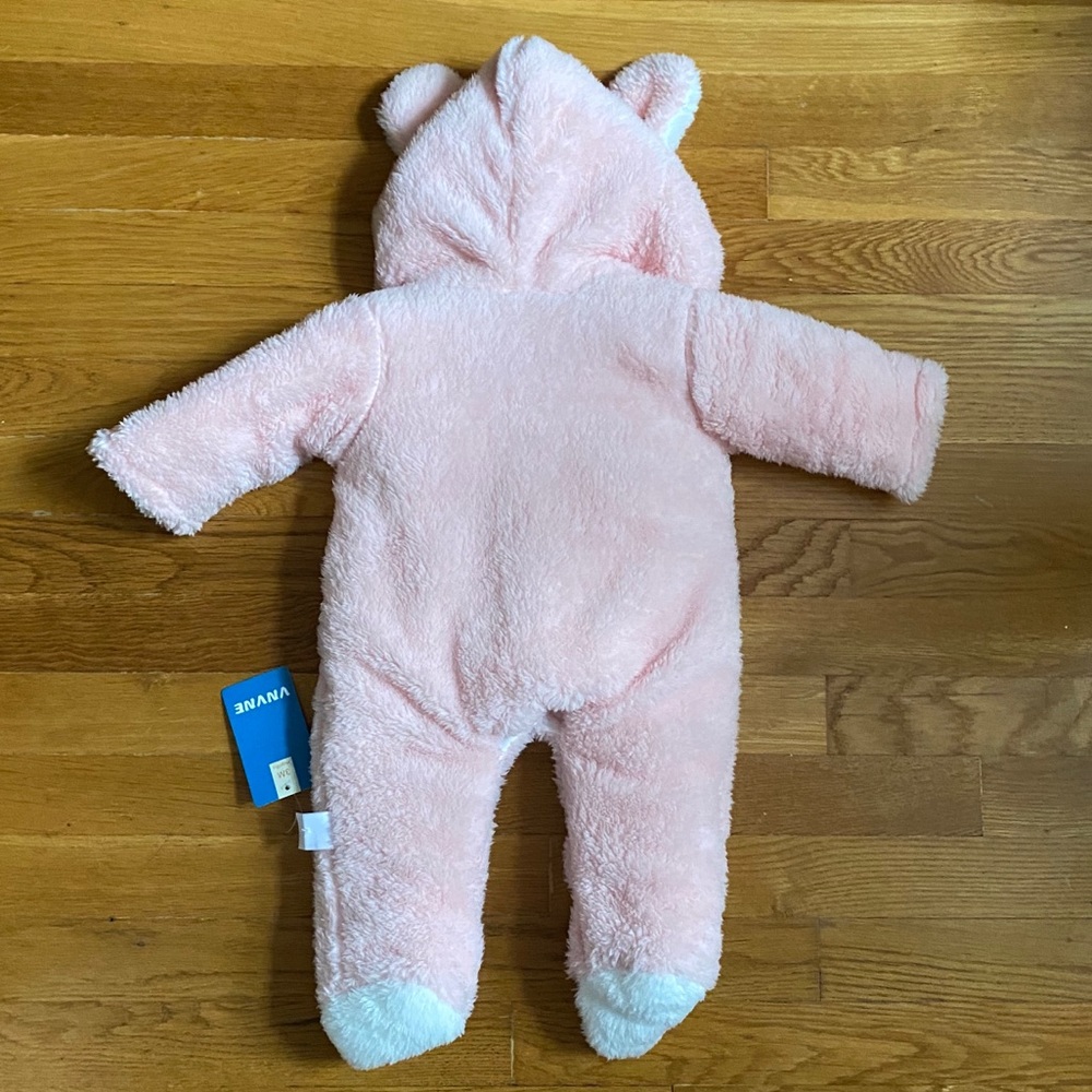 NWT Newborn Fleece Hooded Snowsuit - Picture 5 of 9